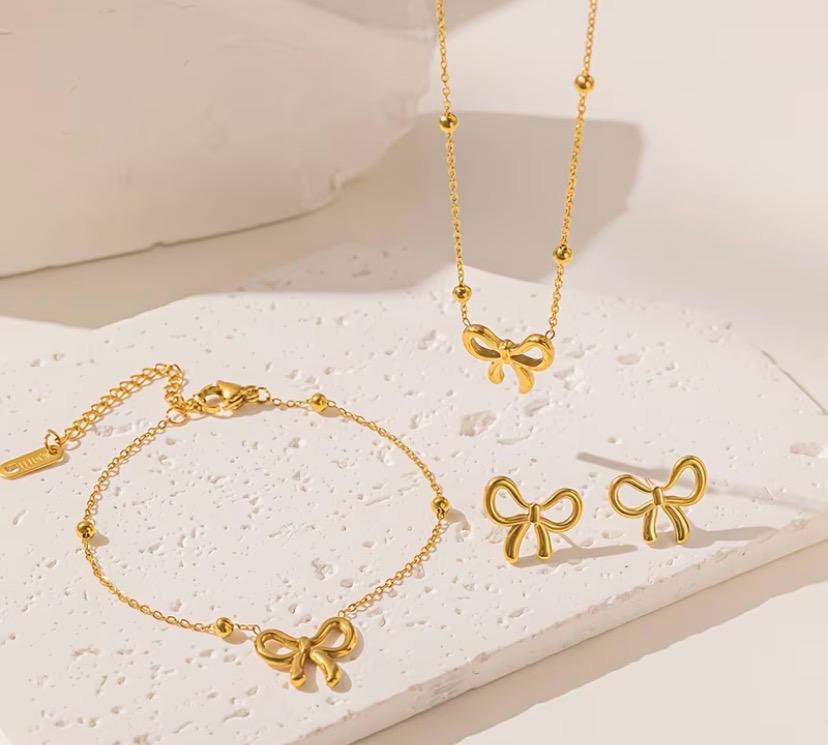 Luxe Bow Collection – 4 Piece Jewelry Set